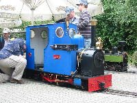 Lok Sian (Spur 7) von A. Beck und F. Schmidt beim Dampfspektakel der Dampfbahner Plochingen 01.09.2007.