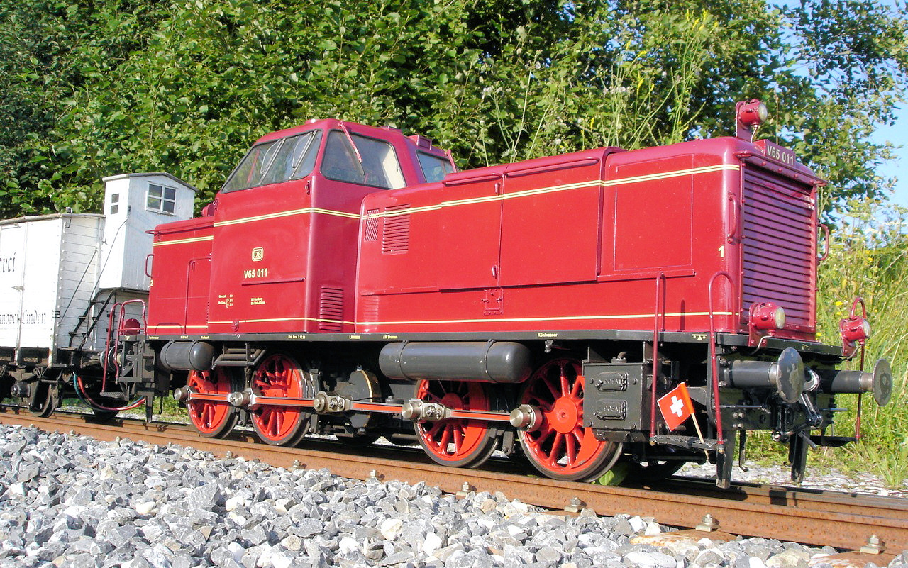 V65 011 (Spur 5) von W. Rudolph, Hannover. Anlage Einsiedeln, CH. Oktober 2009.