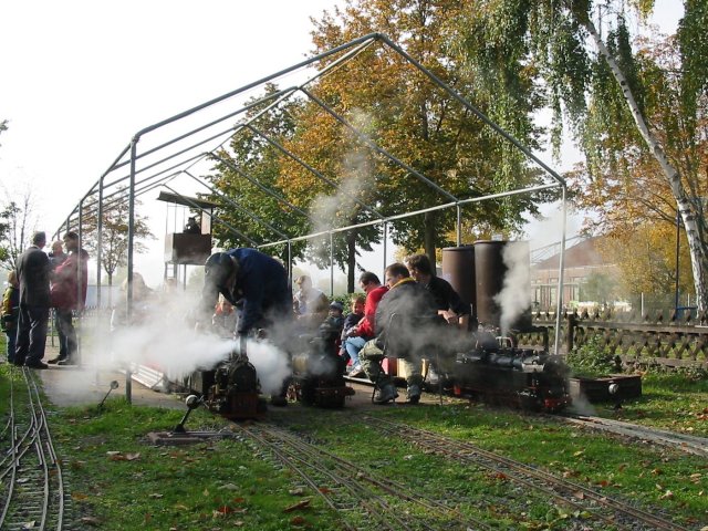 Abdampfen beim Dampfbahnclub-Rhein-Main, Gustavsburg 30. Oktober 2005