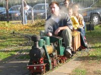 Lokführer Thomas Hochstadt auf der Strecke, Gustavsburg 30. Oktober 2005
