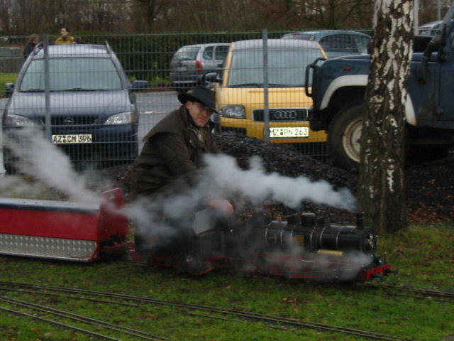 Markus Beck mit seiner BR55 (Spur 5) auf der Strecke.