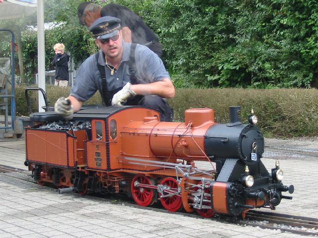 Pfälz. G3/3 (Spur 7) von D. Kaiser beim Dampfspektakel der Dampfbahner Plochingen 01.09.2007.