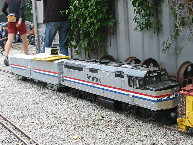 Amtrak F40 (Spur 5) von N. Schaake beim Dampfspektakel der Dampfbahner Plochingen 01.09.2007.