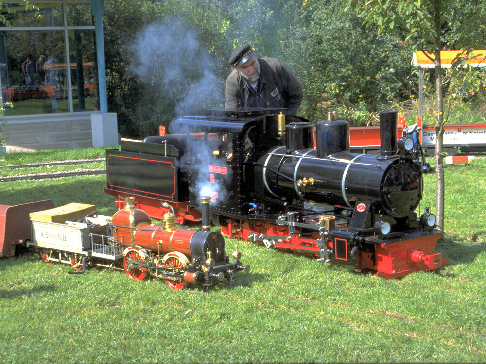 Lok Freiberg 7&frac14; Zoll Spur und Mecklenburg 7&frac14; Zoll Spur