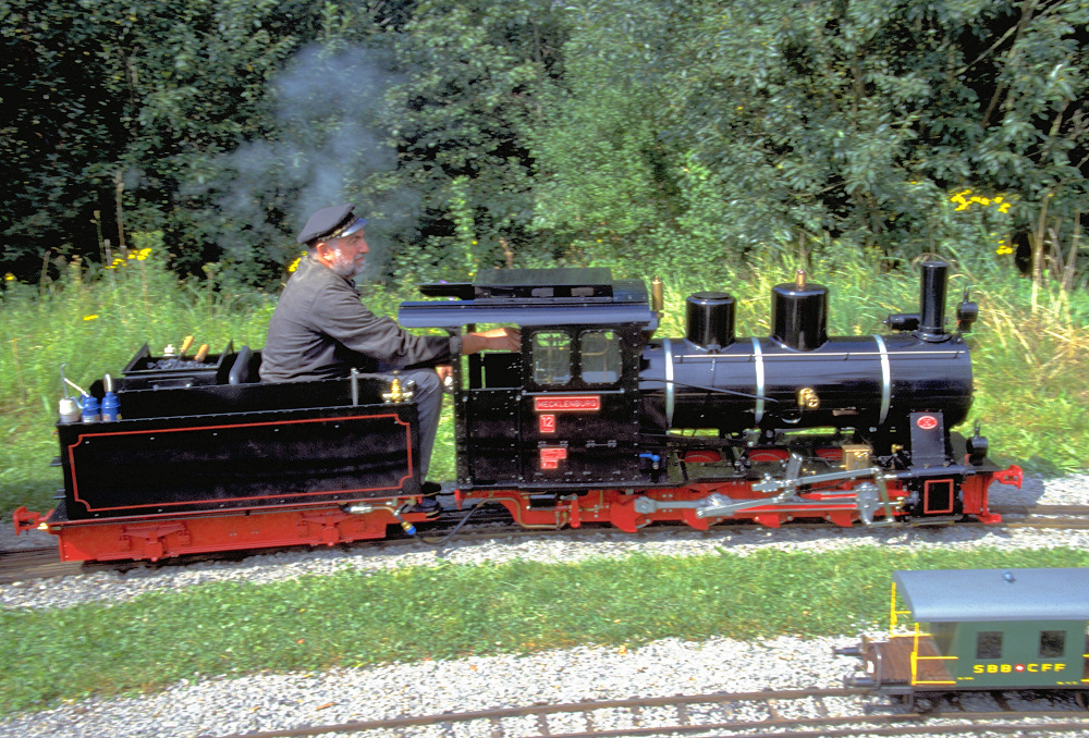 Lok 99 3462 der Mecklenburg Pommerschen Schmalspurbahn (Spur 7) von Roland Weitbrecht, Ditzingen. DBF Sindelfingen August 1996.