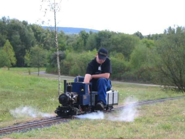 Dampflok Emma des MBC Kassel auf der Strecke